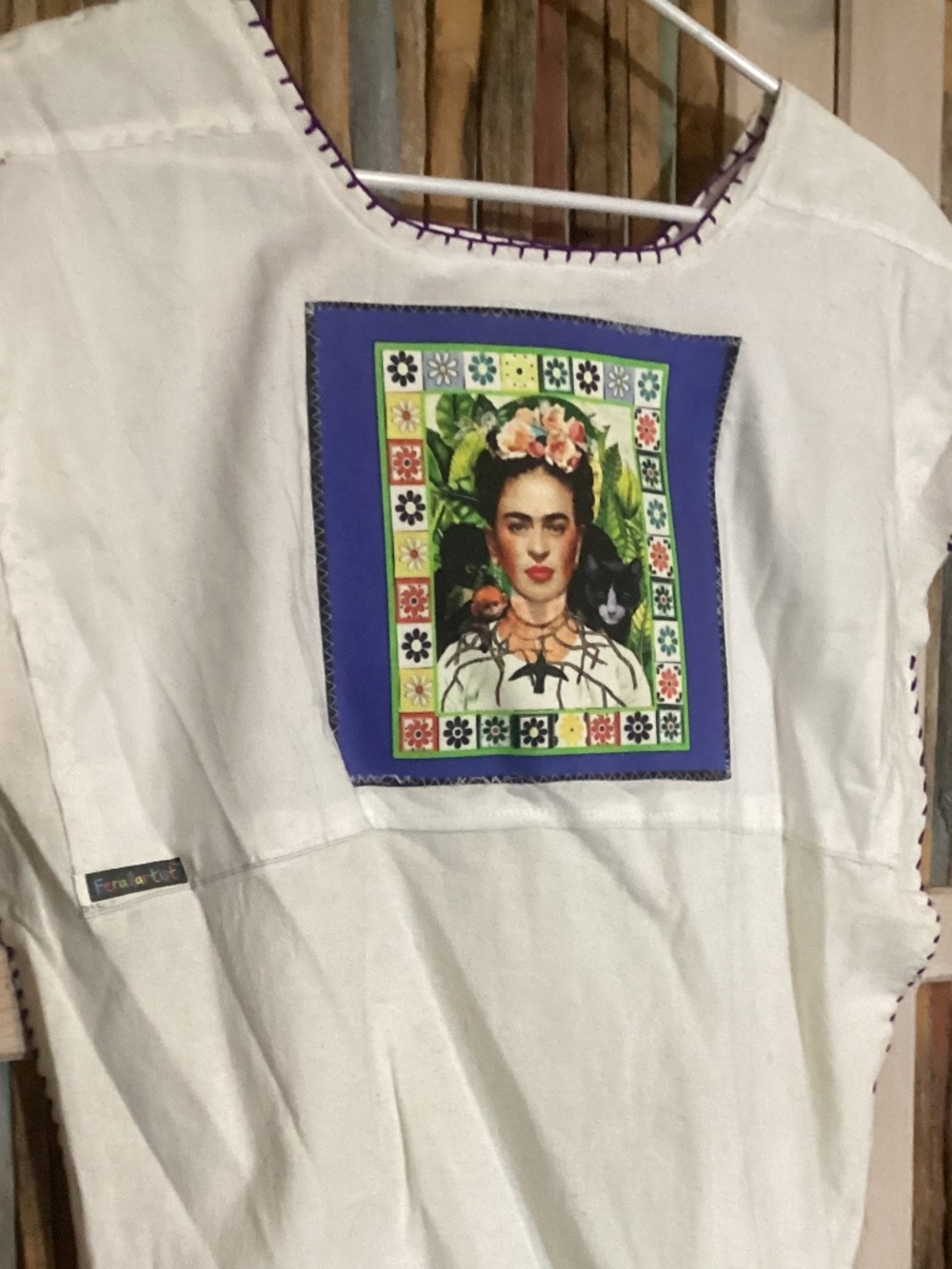 Mexicana Blouse with Frida applique